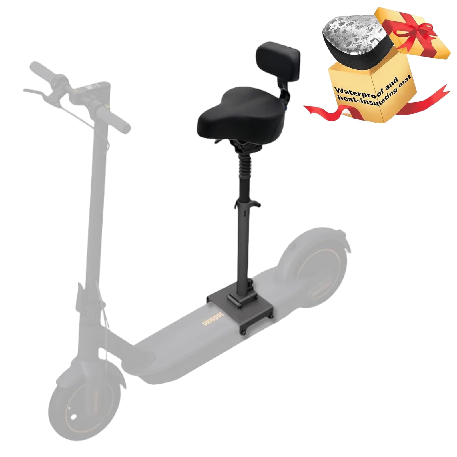 Ninebot Max G30P/G30LP Electric Scooter Seat - Oversized Comfortable Saddle with Backrest & Wide Cushion | Perfect for Commuting & Urban Travel | Electric KickScooter Accessories