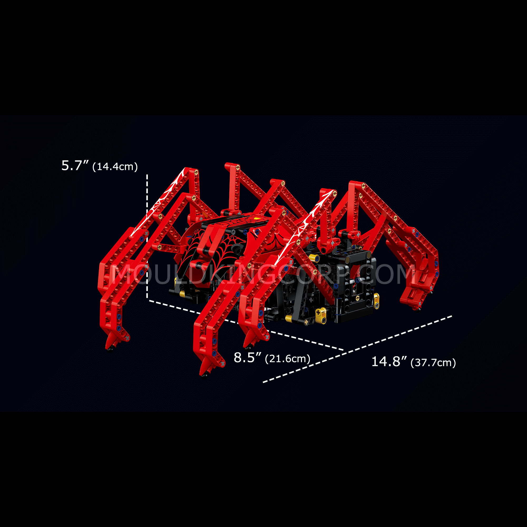 Mould King 15053 Remote Control Spider Robot Building Kit - 818 PCS STEM Toy for Kids & Adults | DIY Robotics Project, Educational Gift for Boys & Girls | Fun for Halloween, Birthday Parties & STEM Learning