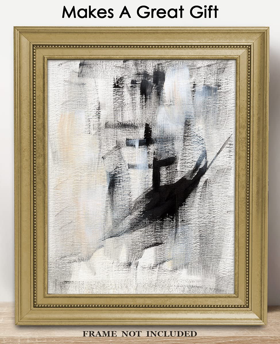 Contemporary Brush Texture Abstract Wall Art - Minimalist Aesthetic Boho Decor for Home Office Bedroom Living Room - Unframed 8x10 Inch Posters | Perfect for Modern Spaces & Gallery Walls