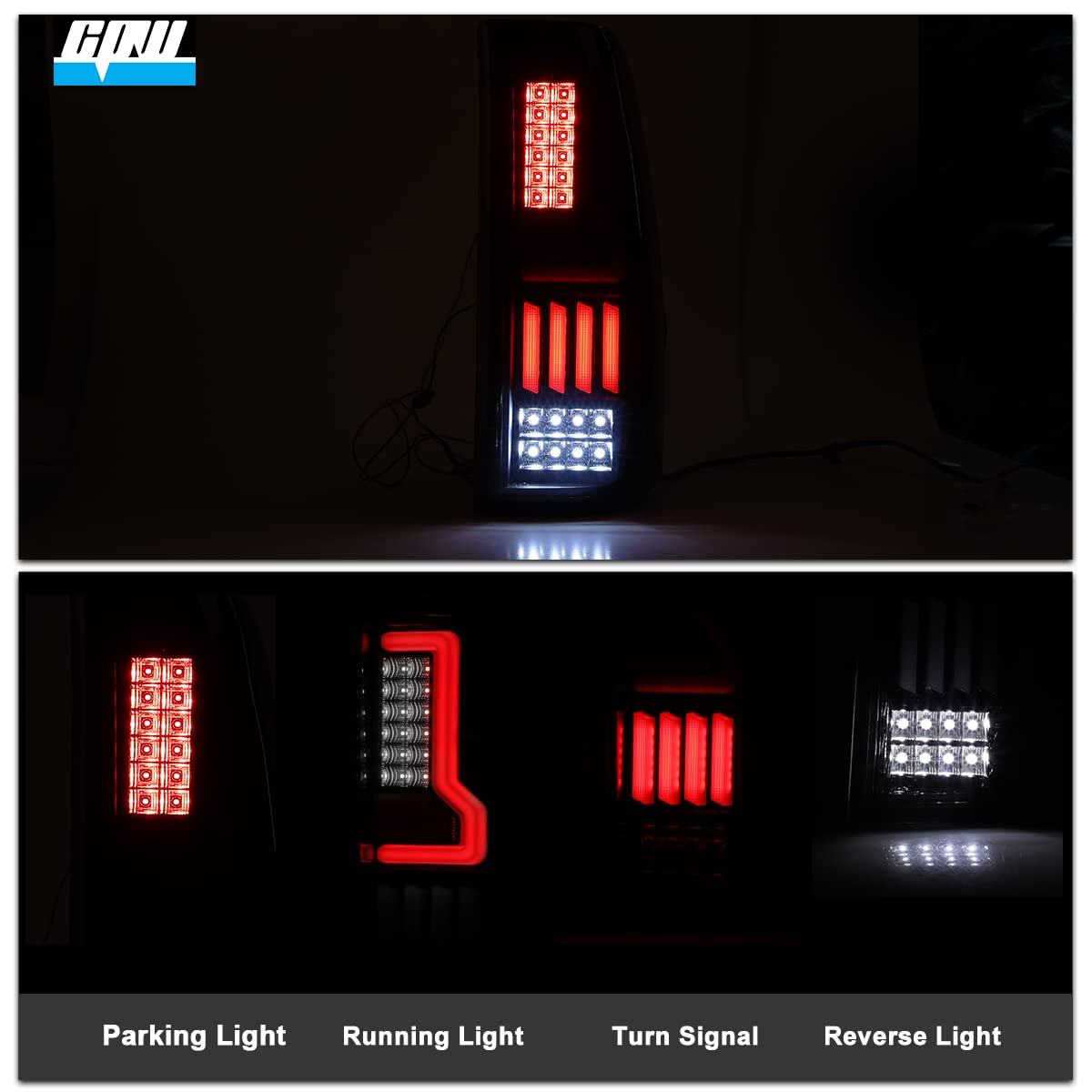 CPW LED Tail Lights for 1999-2006 Chevy Silverado 1500/2500/3500 & 1999-2002 GMC Sierra 1500/2500/3500 - Chrome/Red Clear Replacement Brake & Reverse Lights - Perfect for Night Driving & Enhanced Safety