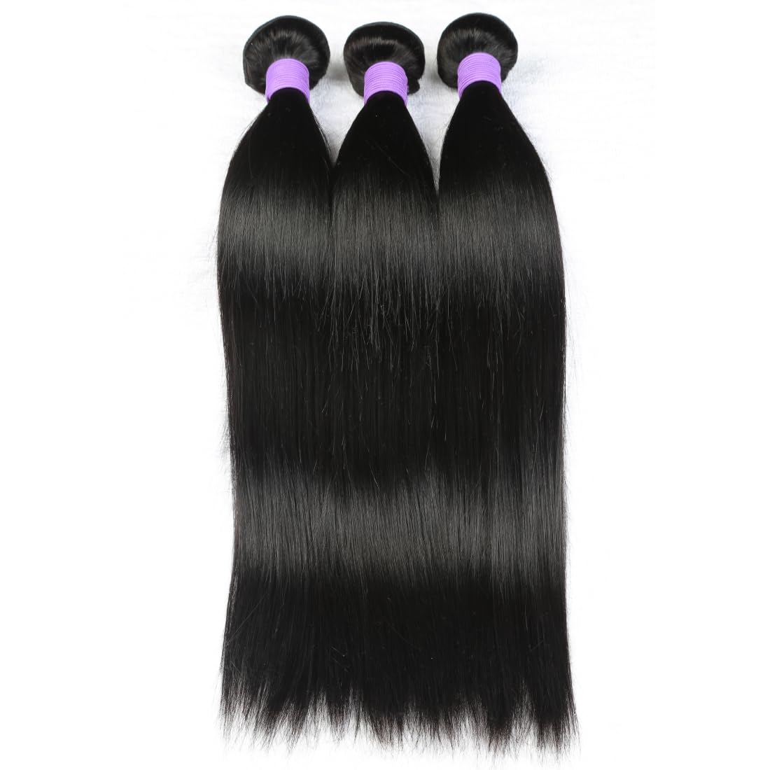 Peruvian Straight 100% Virgin Human Hair Weaves - 3 Bundles (14