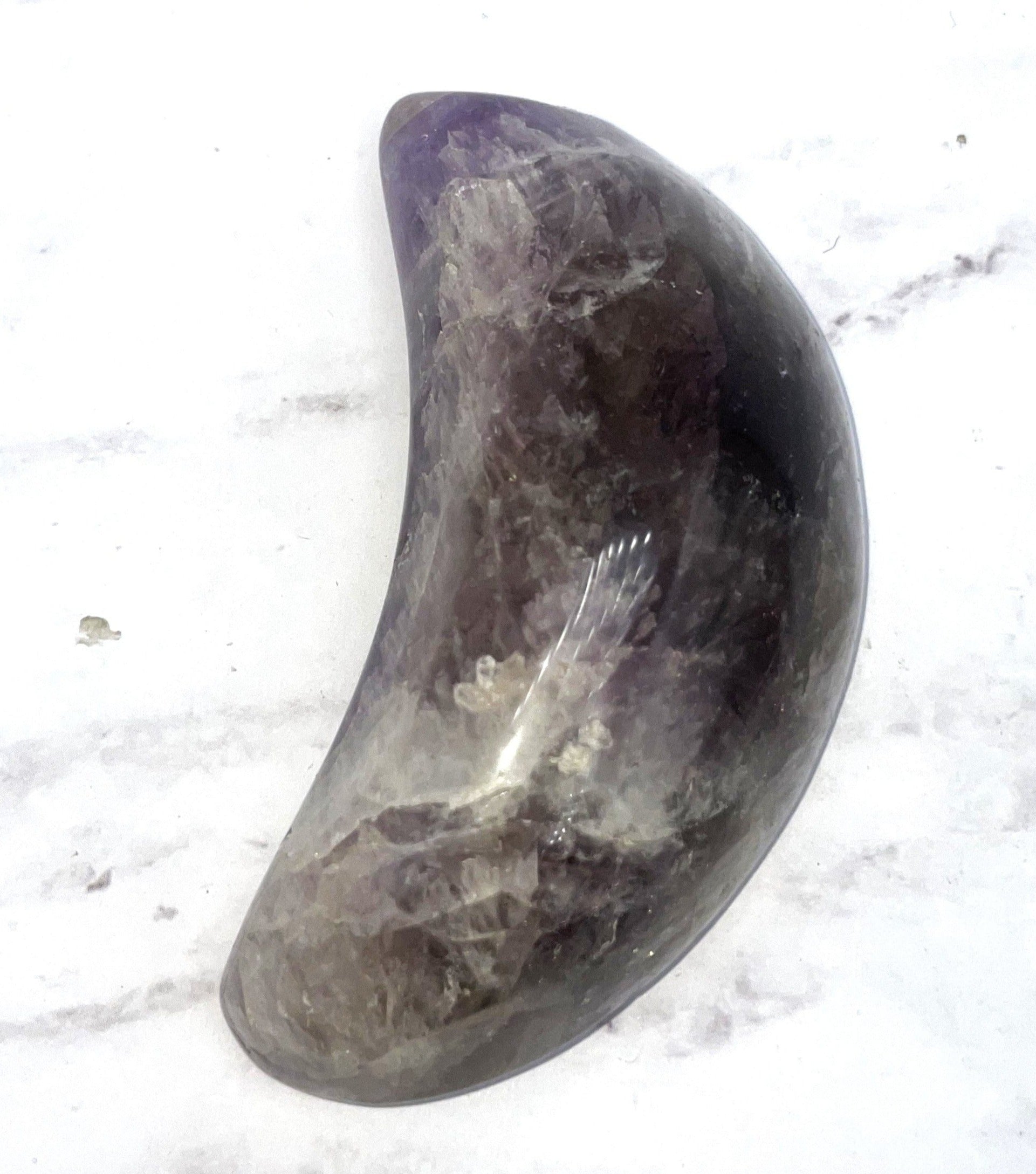 Natural Ametrine Crystal Moon Carving - Handcrafted Healing Stone for Meditation, Yoga & Home Decor | Perfect Gift for Spiritual Healing & Positive Energy