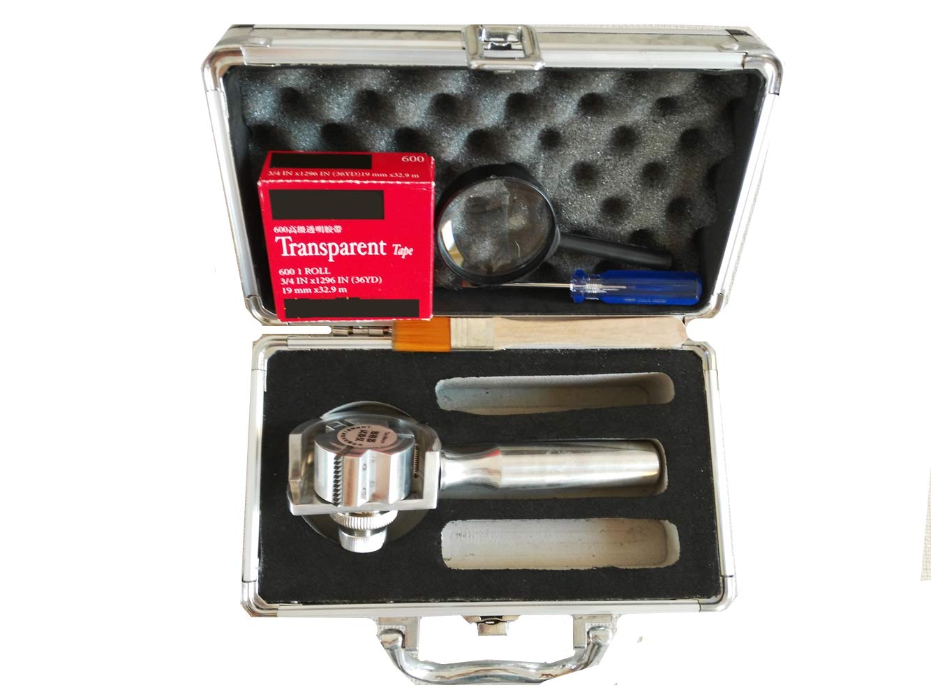3-in-1 Rotating Cross Hatch Adhesion Tester Kit with 1mm/2mm/3mm Blades (Metal Handle) - Paint, Coating & Film Adhesion Testing Tool for Automotive, Industrial & DIY Projects