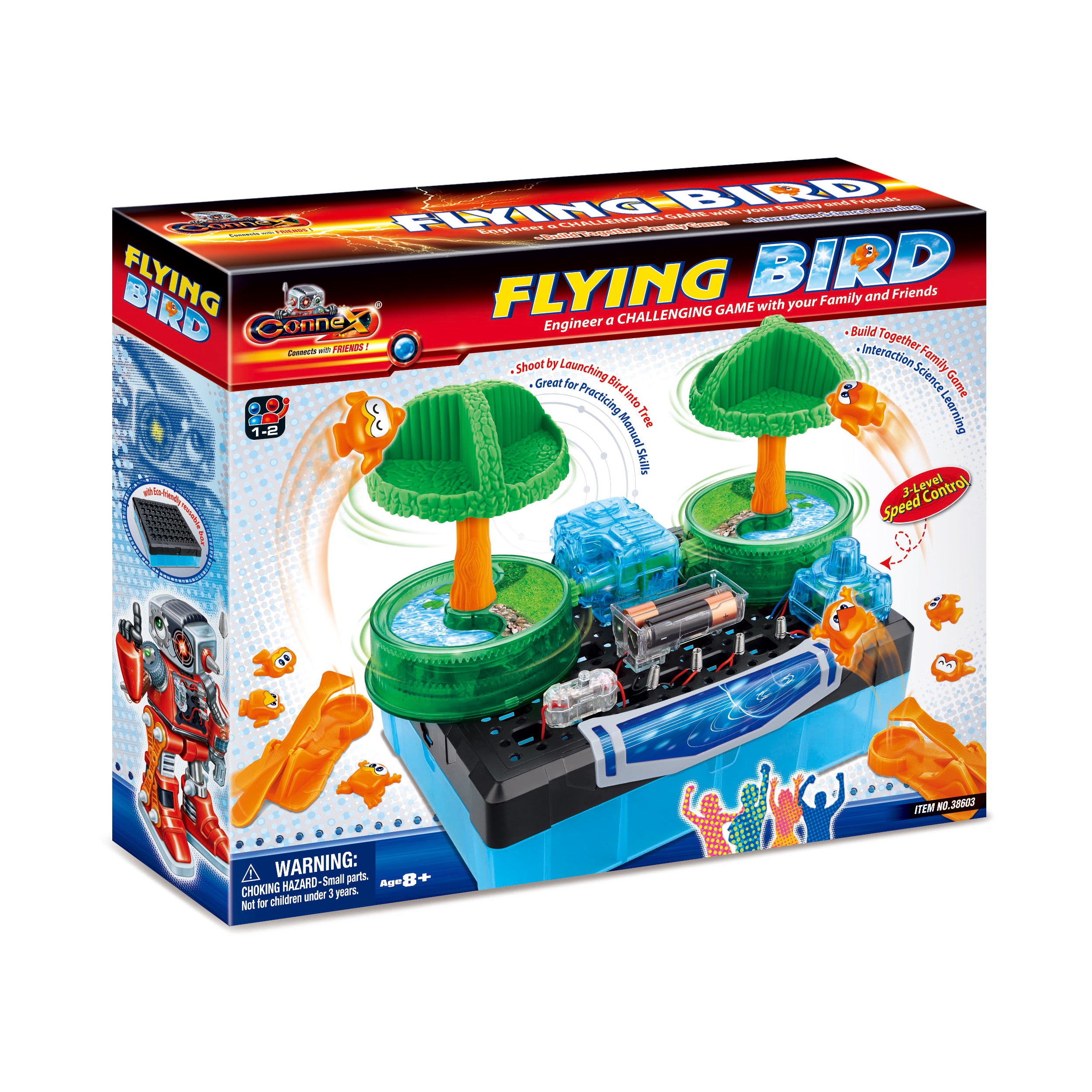 Connex Flying Bird Interactive Game Kit - Fun STEM Toy for Kids, Educational Science Project for Boys & Girls - Perfect for Indoor Play, Birthday Gifts & Classroom Activities