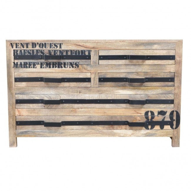 Industrial Wooden 6-Drawer Dresser - 51