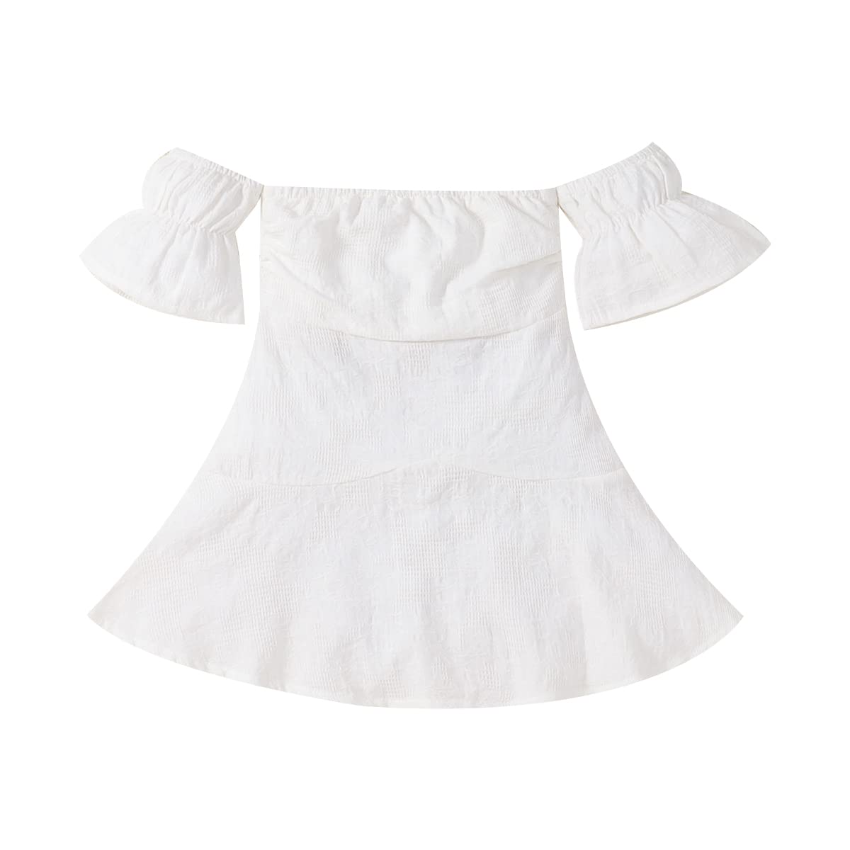 Tiacham Toddler Baby Girl Summer Dress - Off Shoulder Princess Sundress for Kids | Perfect for Beach, Party & Outdoor Play