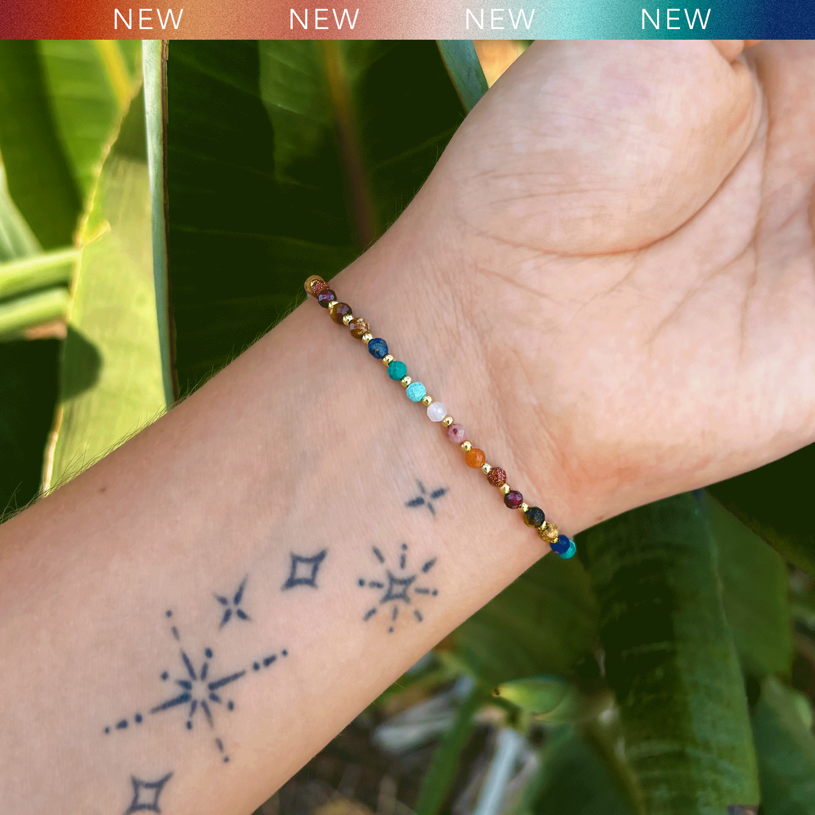 Master Healer + Gold 3mm Bracelet Stack - Spiritual Healing Jewelry for Women, Dainty Layered Bracelets for Wrist Stacking | Perfect for Meditation, Yoga & Energy Balancing