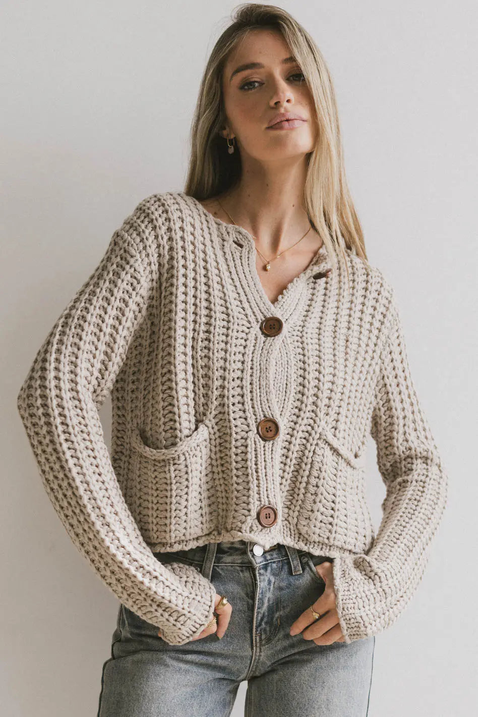 Luca Chunky Knit Sweater Women's Oversized Natural Wool Pullover | Cozy Winter Fashion for Casual Outings & Holiday Gatherings