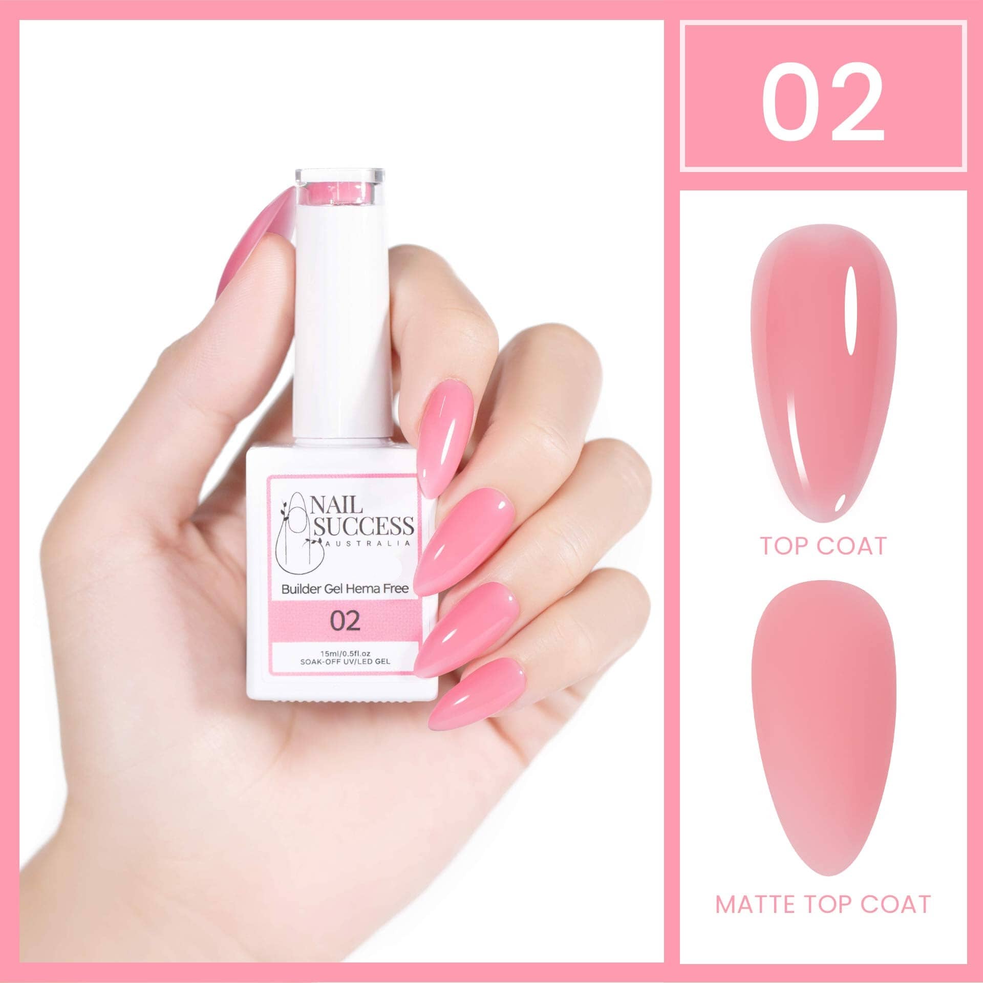 Professional HEMA-Free Nail Builder Gel - Strong & Durable for DIY Manicures, Nail Extensions & Salon-Quality Nails at Home