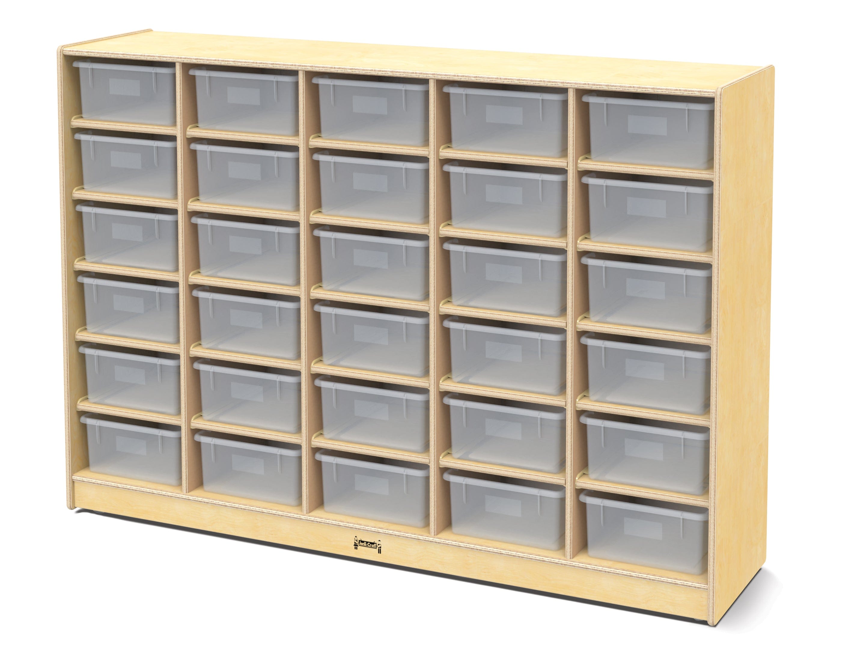 30 Cubbie Tray Mobile Storage Organizer with Clear, Colored or No Trays - Jonti Craft® for Classroom, Playroom & Home Organization