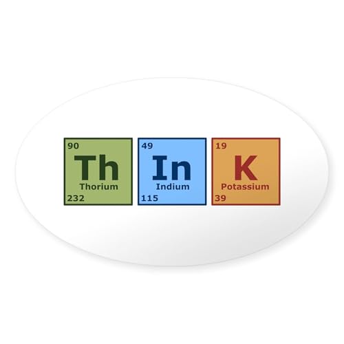 Clear - Think 2 Oval Sticker