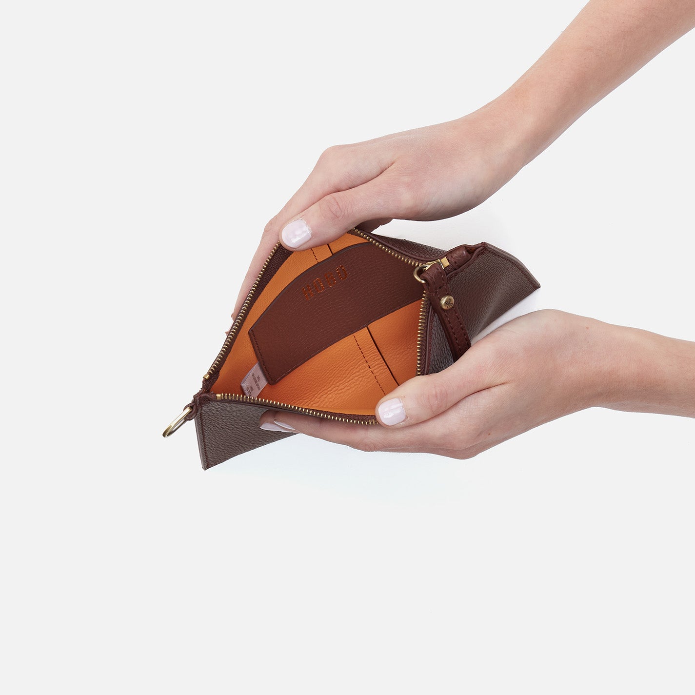 Vida Small Pouch in Micro Pebbled Leather - Chocolate Brown Crossbody Bag for Women | Perfect for Everyday Essentials, Travel & Shopping
