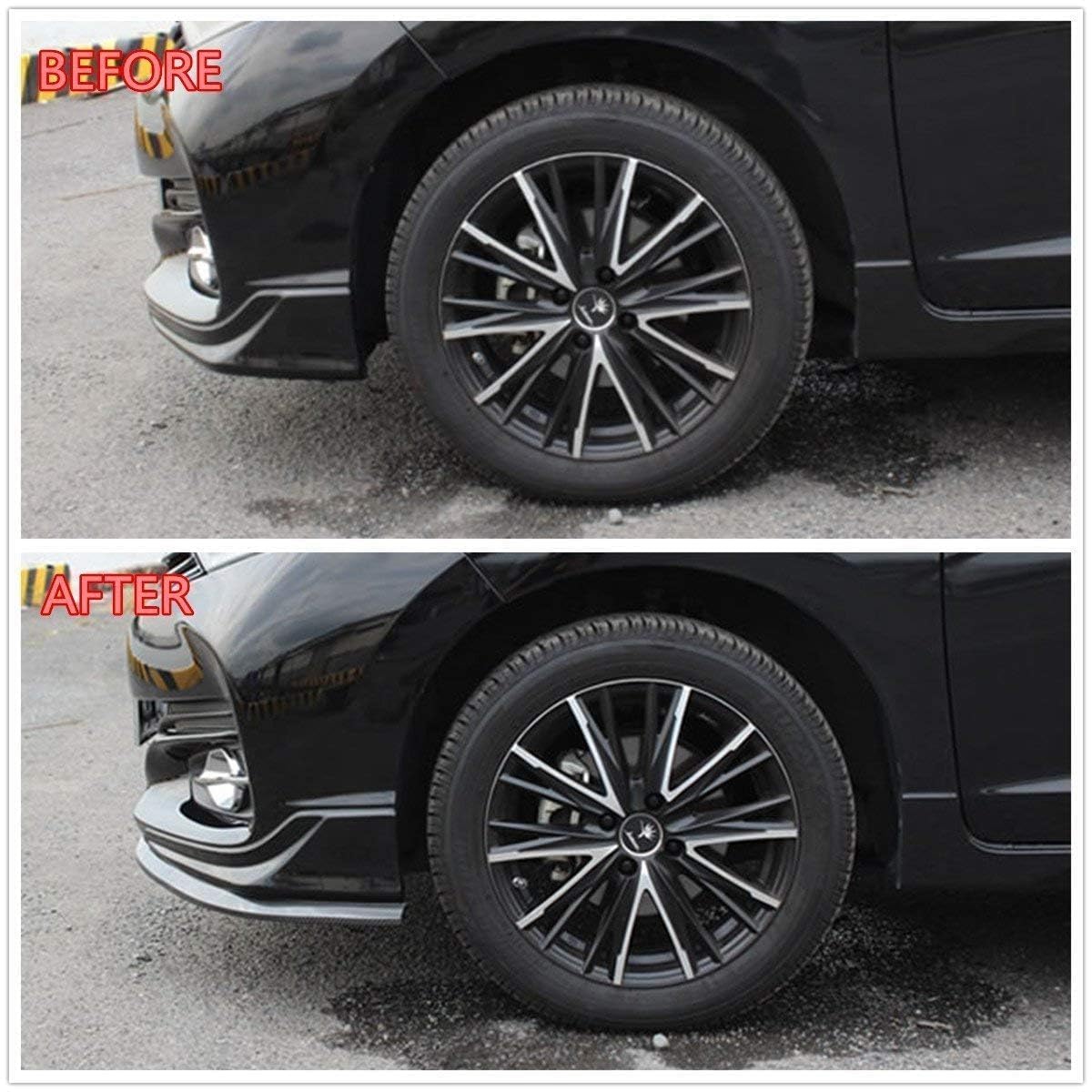 Universal 8.2ft/250cm Carbon Fiber Front Bumper Lip Spoiler Splitter - Car Body Kit for Sedan, Coupe & Hatchback - Enhances Aerodynamics & Sporty Look (Perfect for Racing, Car Shows & Street Performance)