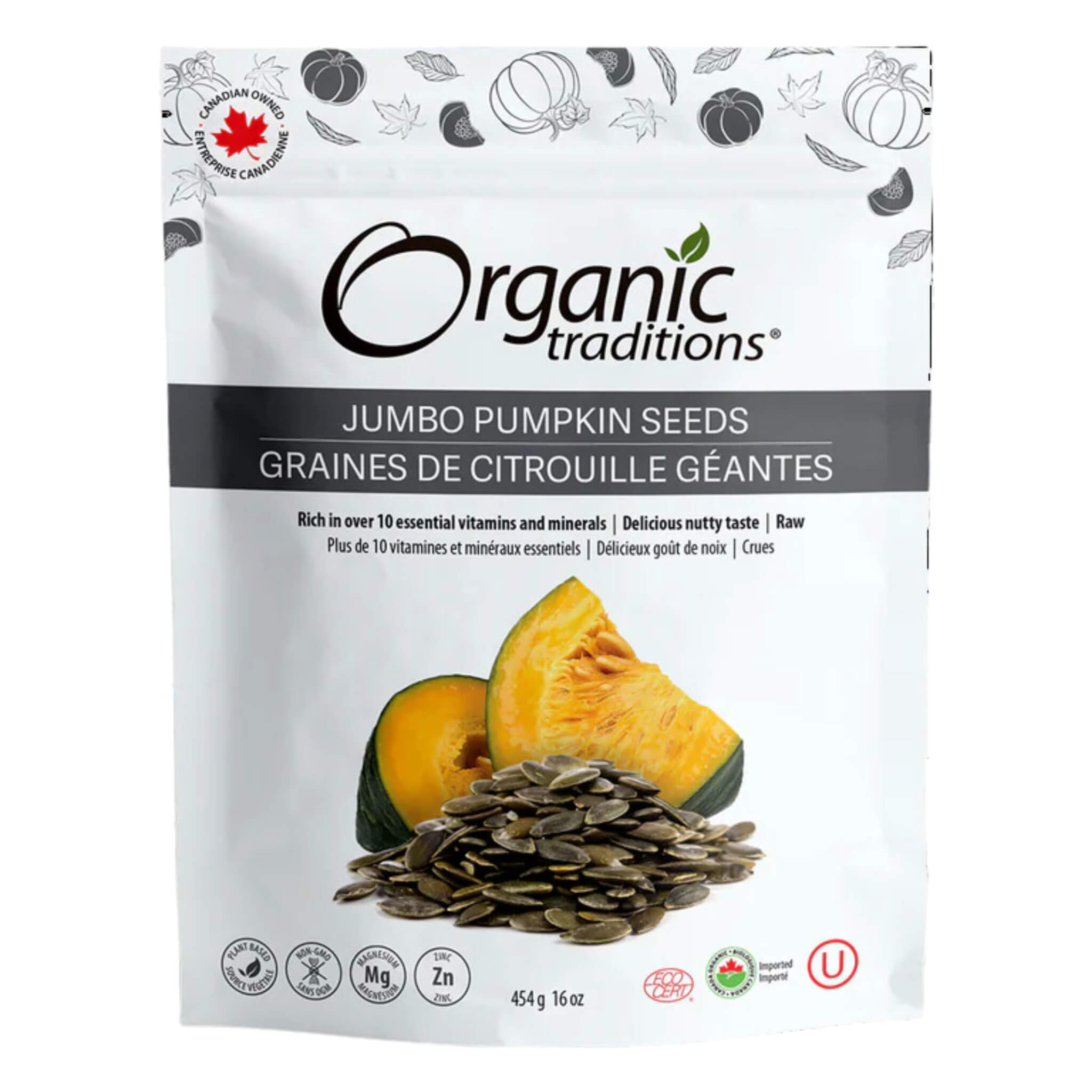 Organic Jumbo Pumpkin Seeds for Roasting & Snacking - Healthy, Unsalted, Non-GMO - Perfect for Fall Recipes, Salads & Trail Mix