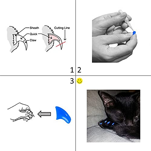 Soft Nail Caps for Cat Claws - NEON Green Medium Size | Safe & Comfortable Cat Claw Covers for Indoor Cats | Perfect for Scratching Prevention & Furniture Protection