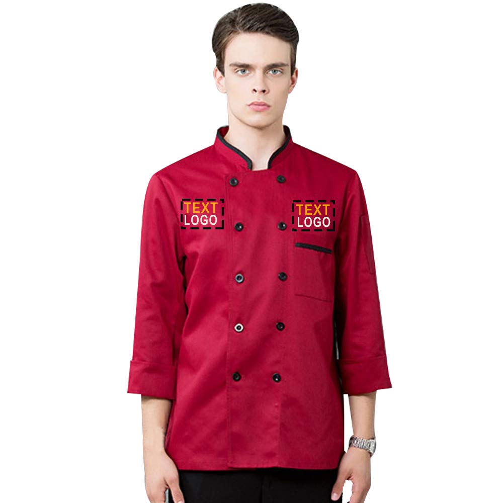 Custom Chef Jackets for Men & Women - Personalized Embroidery Kitchen Uniforms for Restaurant, Hotel & Catering Professionals - Perfect for Cooking, Baking & Culinary Events