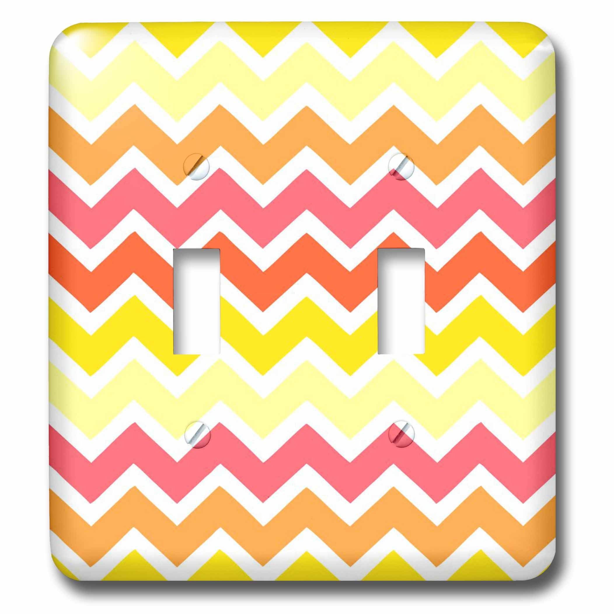 3D Rose Gold and Fruit Candy Chevrons Toggle Switch - Multicolor Decorative Switch Cover for Bedroom, Kitchen, or Office Decor