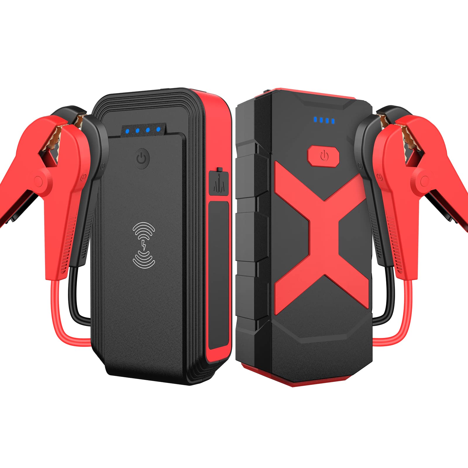 12V 3000A Portable Jump Starter Battery Pack with Wireless Charger - 20000mAh Power Bank, Car Battery Charger for Truck, Motorcycle, Boat, ATV & SUV - Emergency Roadside Assistance & Outdoor Power Supply