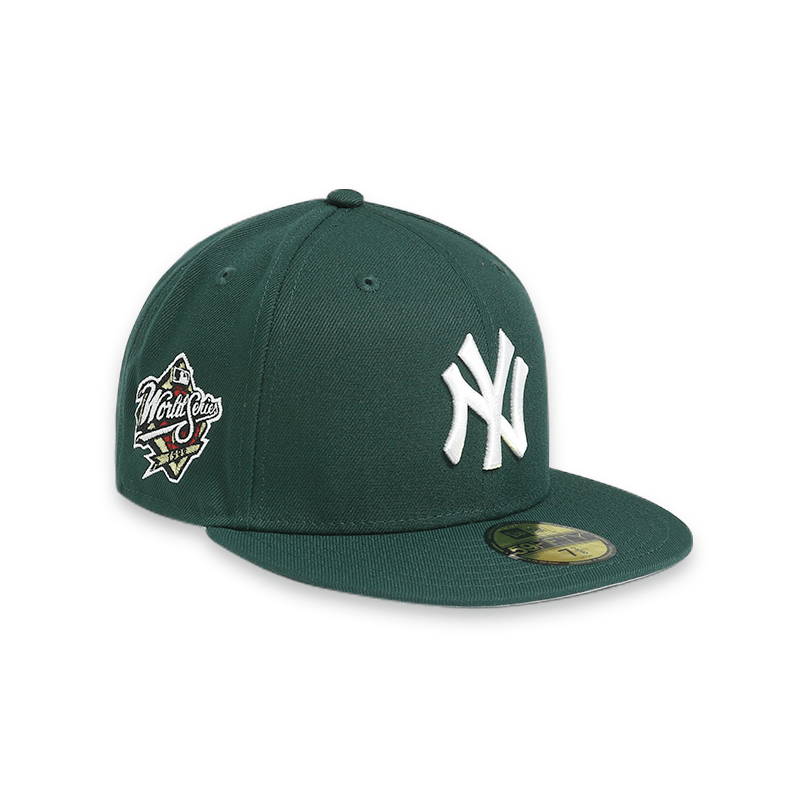 New York Yankees 1999 World Series Green 59FIFTY Fitted Baseball Cap for Men - Perfect for Game Day, Sports Events & Yankees Fans Collection