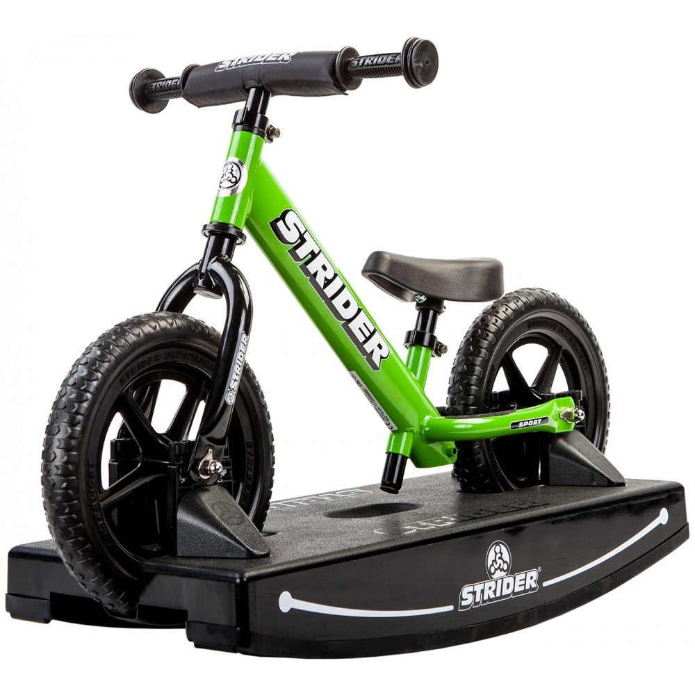 Strider 12 Sport 2-in-1 Balance Bike & Rocking Base - Kids Toddler Bike for Learning to Ride - Perfect for Indoor & Outdoor Play, Birthday Gifts