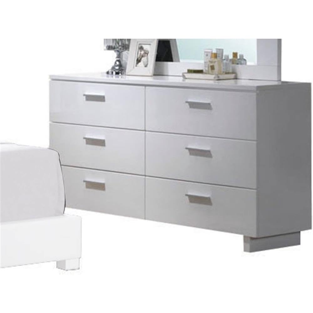 Acme Lorimar 6-Drawer White Dresser - Perfect for Bedroom Storage & Organization