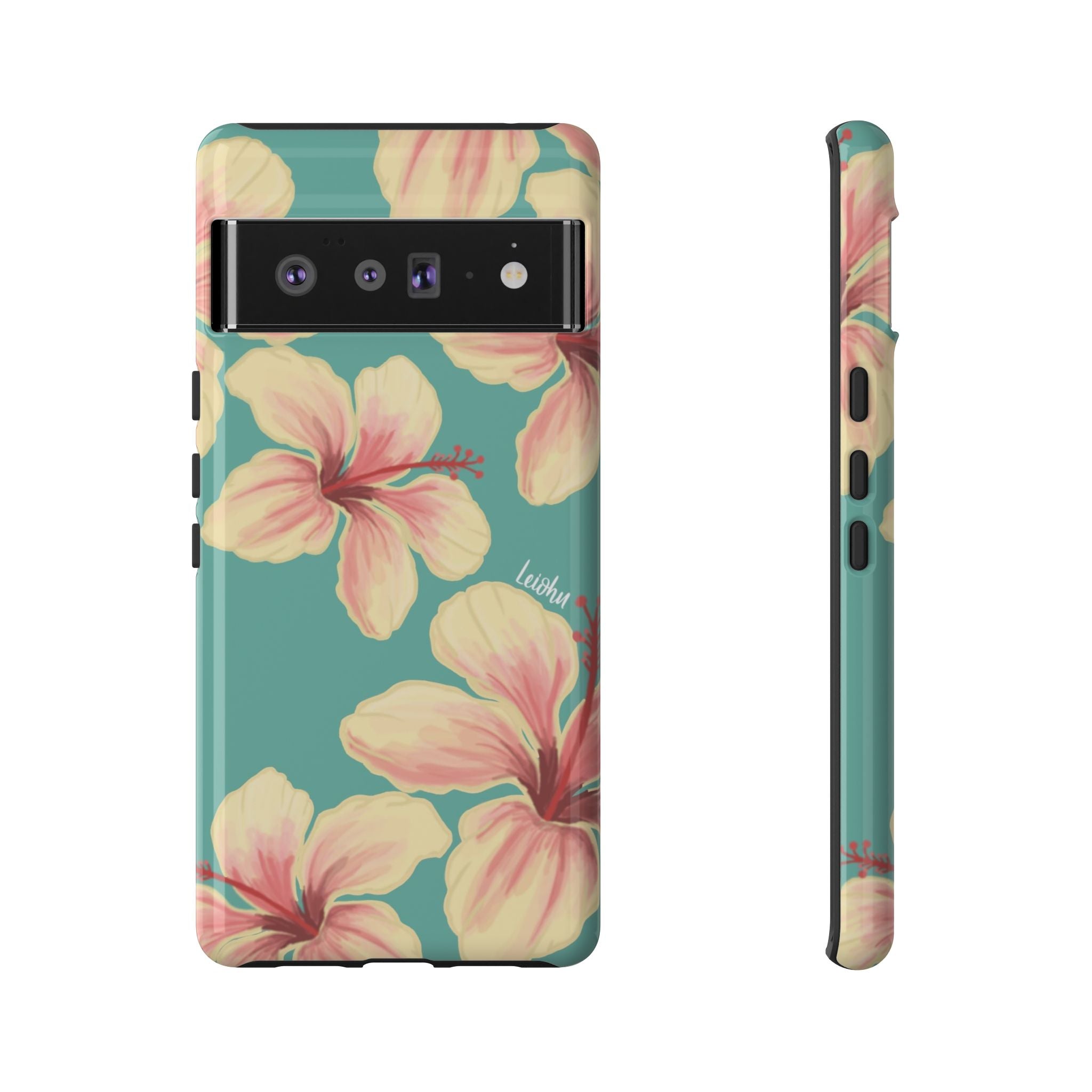 Hibiscus Teal Google Pixel 6 Case - Slim Protective Cover for Google Pixel 6 - Durable & Stylish Phone Case for Everyday Use, Work & Travel