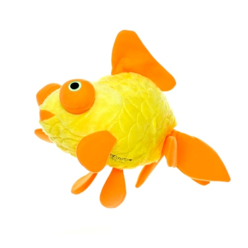 Mighty Ocean Dog Squeaky Toy - Gideon the Goldfish Chew Toy for Small & Large Dogs (Mini & Regular Size) - Perfect for Playtime, Training & Dental Health