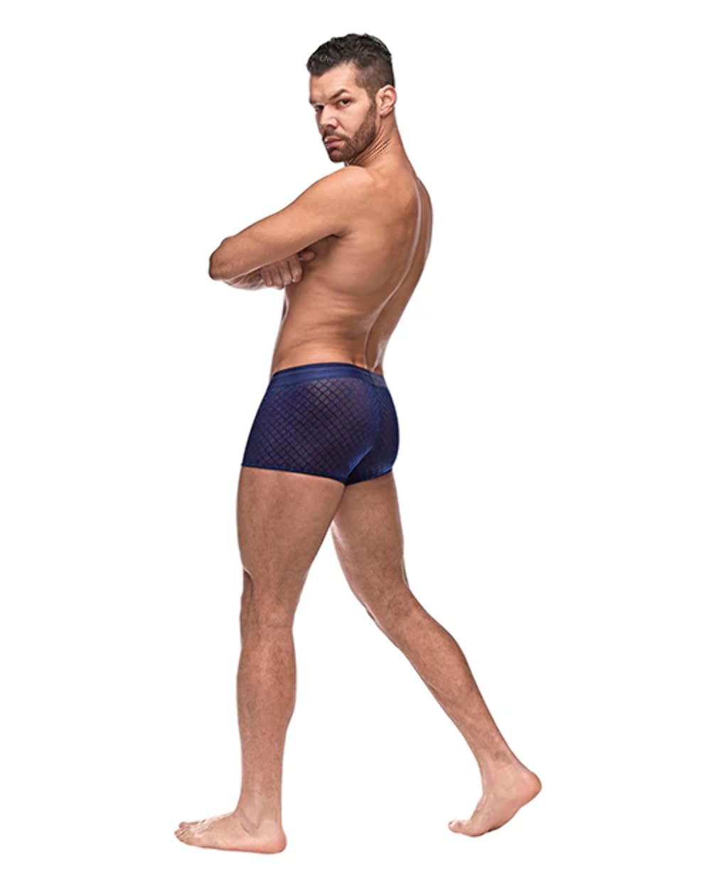 Blue Diamond Mesh Mini Shorts for Women - Small Size | Comfortable & Stylish Workout Shorts for Running, Yoga & Gym