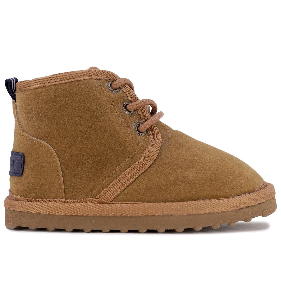 Nautica Kids' Sherpa Fur Snow Boots - Warm Winter Ankle Booties for Boys & Girls (Toddler, Little Kid, Big Kid) | Perfect for Snow Play, Winter Hiking & Cold Weather Outdoor Activities