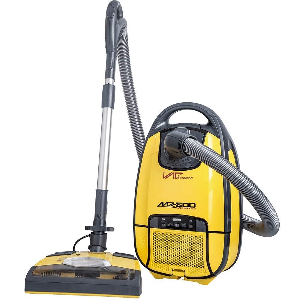 Vapamore MR-500 Vento Professional Canister Vacuum Cleaner with HEPA Filtration & Pet Hair Tools - Multi-Surface Cleaning for Carpets, Hard Floors & Upholstery - Perfect for Home, Office & Pet Owners