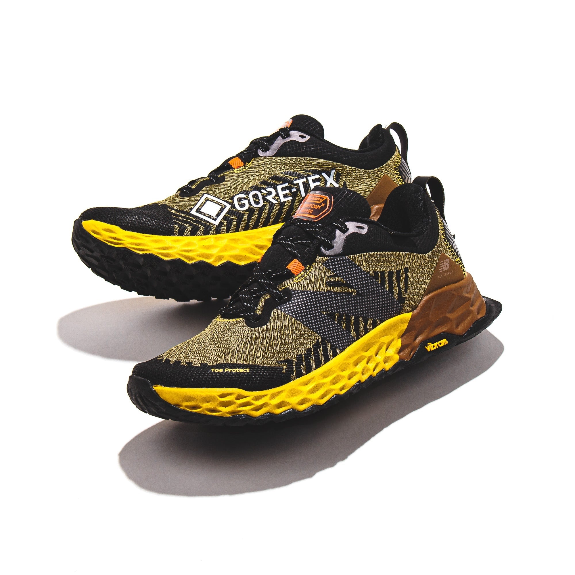 New Balance Men's Fresh Foam Hierro V6 Trail Running Shoes - Harvest Gold/Core, Waterproof & Breathable for Hiking, Trail Running & Outdoor Adventures