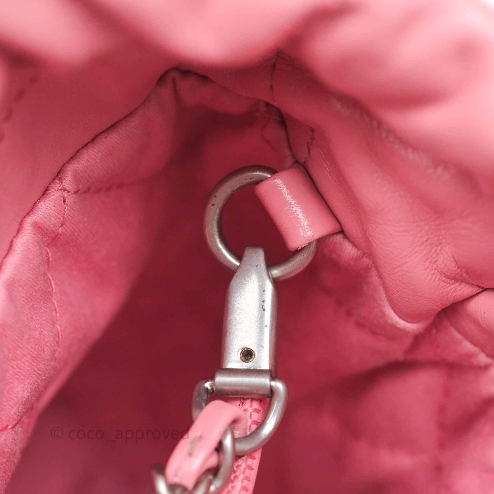 Chanel 22 Mini Bag in Pink Shiny Crumpled Calfskin with Matte Silver Hardware - Luxury Crossbody Purse for Women, Perfect for Date Night & Evening Events