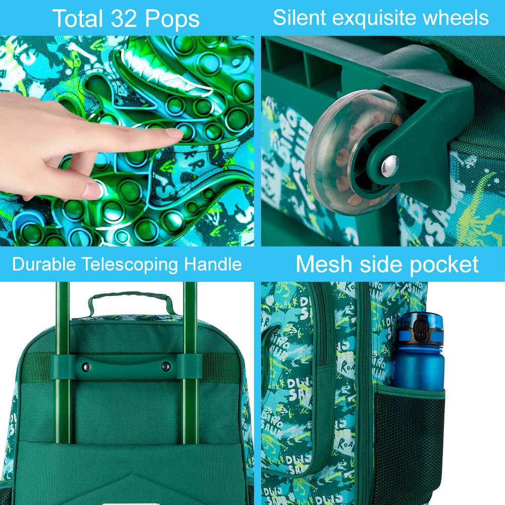 Best Kids Luggage for Boys & Girls - Lightweight Toddler Rolling Carry-On Suitcase with 360° Wheels & Adjustable Handle - Perfect for Air Travel, Road Trips & School Use