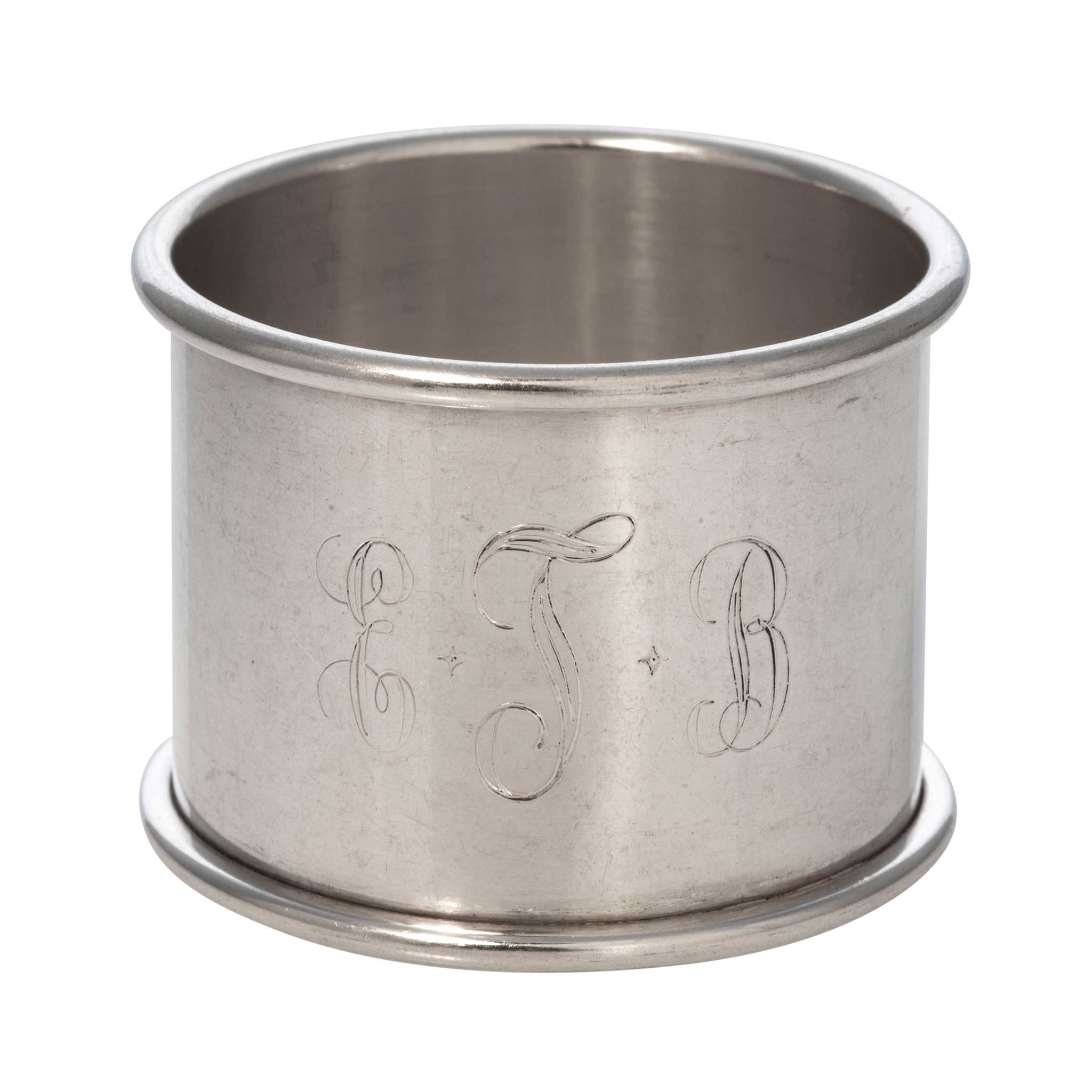 Antique Engraved Sterling Silver Napkin Ring - Vintage Tableware for Weddings, Holidays & Fine Dining | Elegant Silverware Gift for Collectors