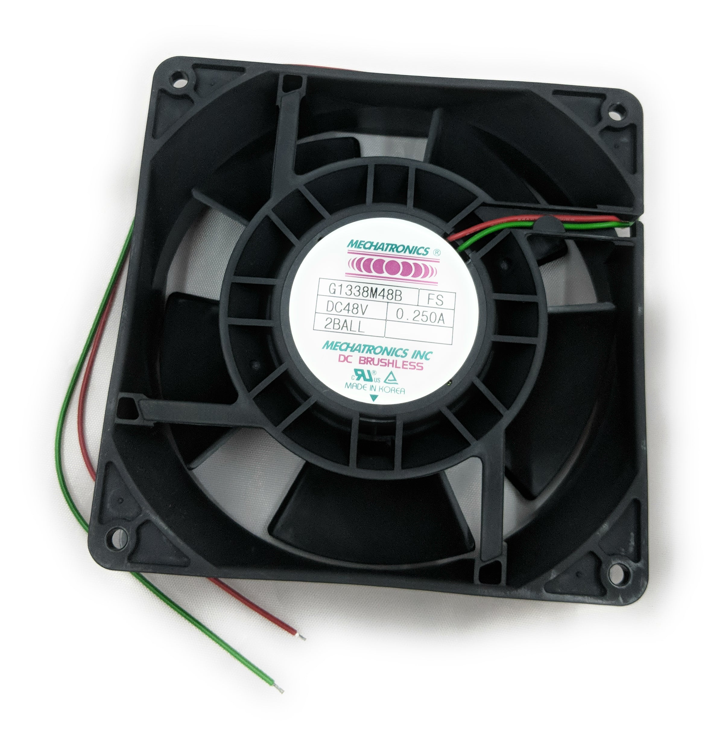 48V Mechatronics 127mm x 127mm x 38mm Cooling Fan G1338M48B-FS - Perfect for Server Racks, Industrial Equipment & PC Cooling Systems