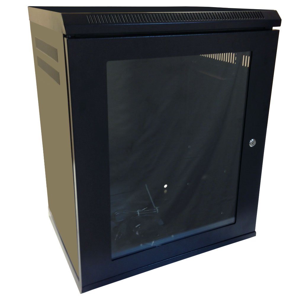 14U Wall Mount Server Rack Enclosure - Heavy Duty Network Cabinet for Data Centers, Offices & Home Use - Perfect for Organizing IT Equipment, Routers & Switches