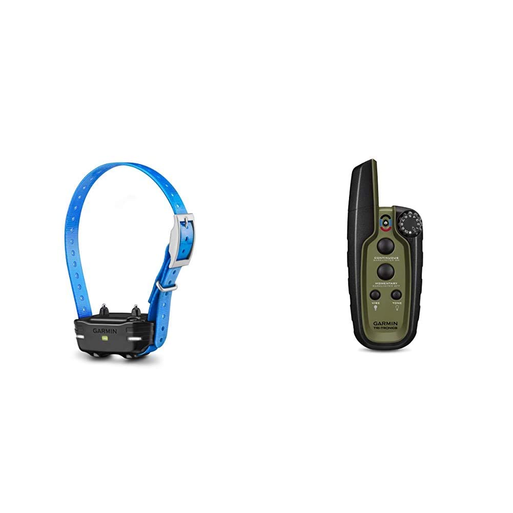 Garmin PT10 Dog Training Collar Bundle with Sport PRO - Blue, Handheld Remote for 1-Handed Control of Up to 3 Dogs | Perfect for Hunting, Field Training & Outdoor Adventures