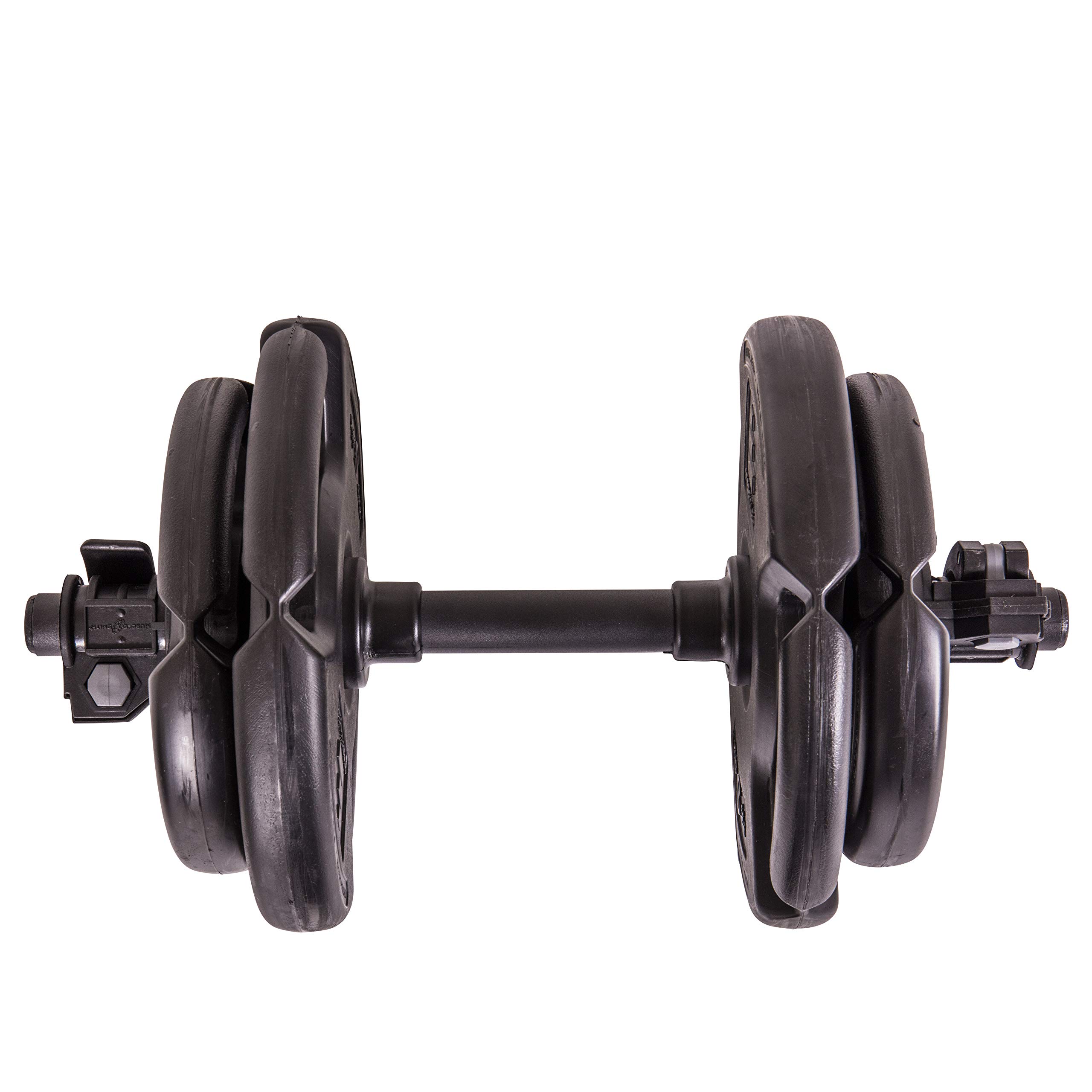 Step Fitness Adjustable Dumbbell Set - 35 lbs with Dumbbell Bars, Collars & Weight Plates for Home Gym, Strength Training & Full-Body Workouts