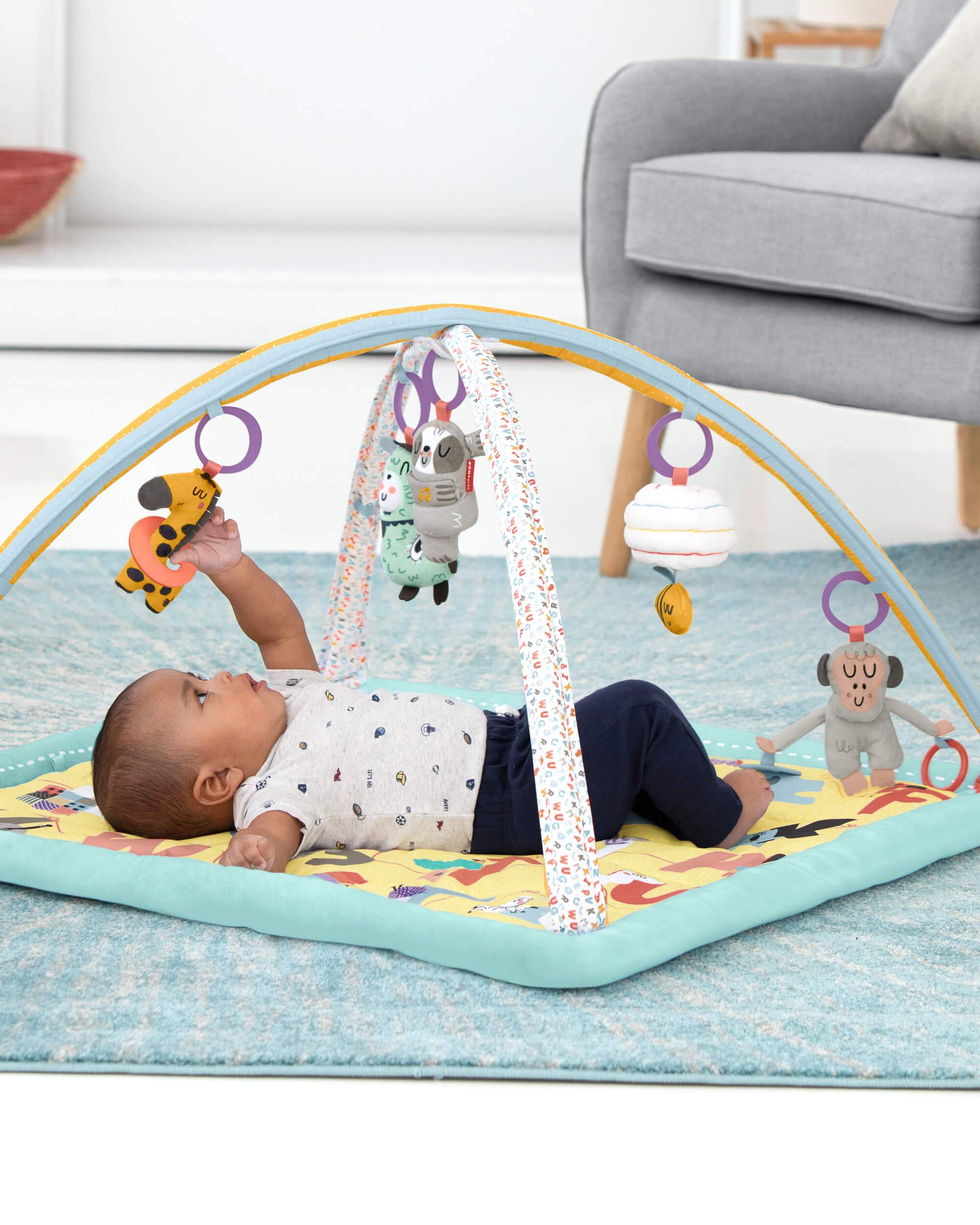 Skip Hop Activity Gym for Babies - Interactive Playmat with Toys & Music for Tummy Time & Sensory Development - Perfect for Newborns & Infants