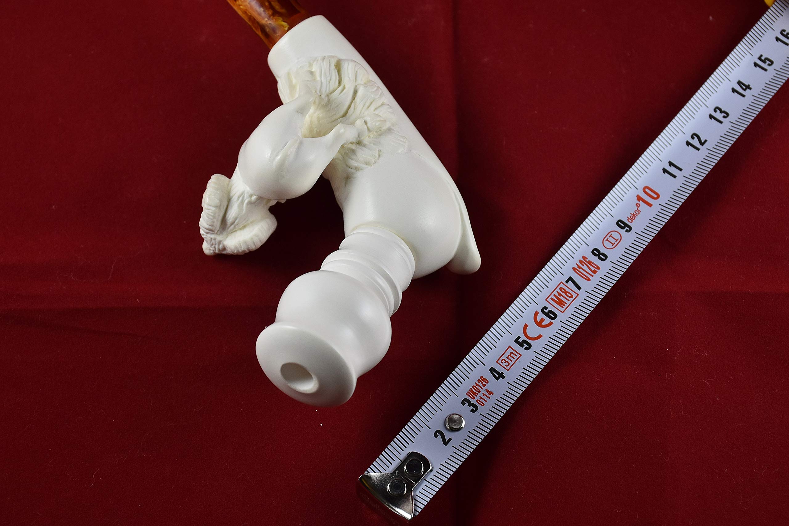 Personalized Dog-Shaped Meerschaum Cigar Holder - Custom Unsmoked Pipe for Tobacco Lovers - Handcrafted to Order - Perfect Gift for Dog Owners & Cigar Enthusiasts - Great for Relaxation, Collecting & Special Occasions