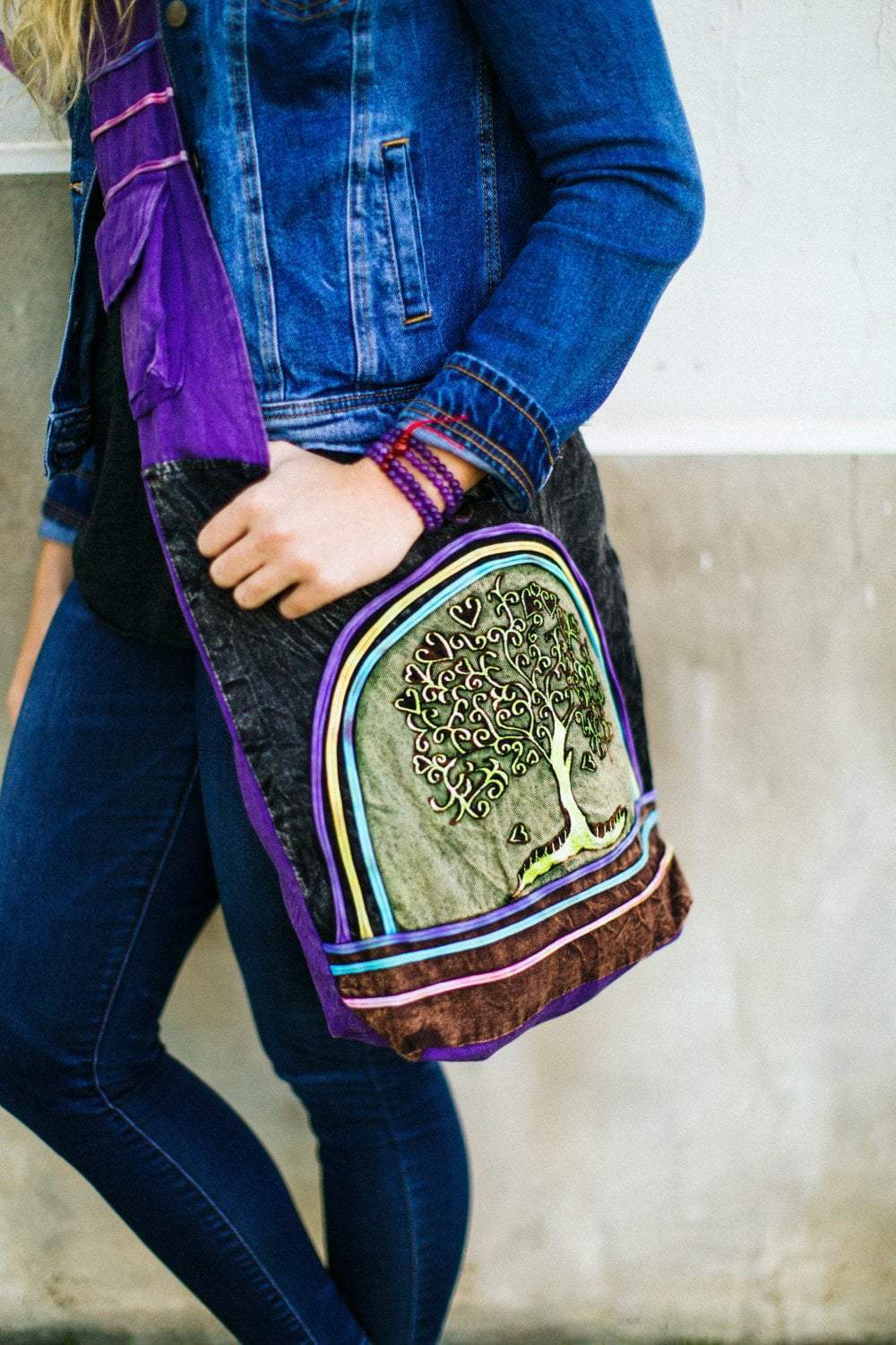 Tree of Life Grounding Bag - Reusable Eco-Friendly Tote for Yoga, Meditation & Outdoor Activities | Spiritual Healing & Stress Relief Accessory