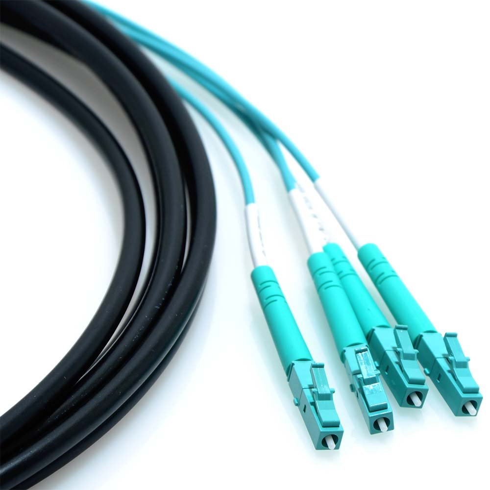 25m LC/LC 4-Strand OM3 Multimode 50/125 10GB Fiber Optic Cable - Indoor/Outdoor Plenum Rated with 18