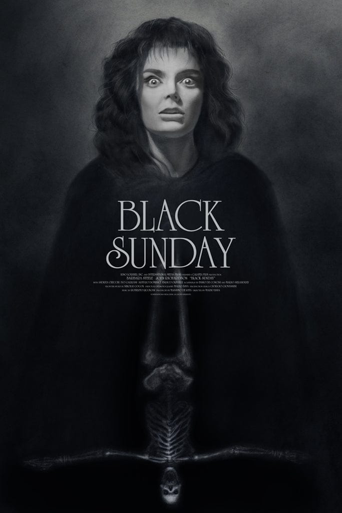 Black Sunday Movie Poster - Vintage Horror Film Art Print for Home Theater Decor & Halloween Party Decoration