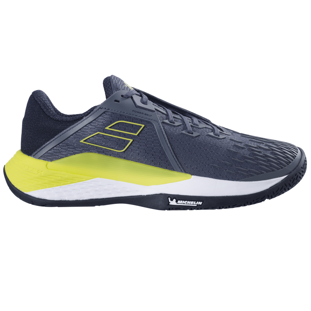 Babolat Men's Propulse Fury 3 All Court Tennis Shoes - Grey Aero | Lightweight & Durable for Hard Court & Clay Court Play | Perfect for Competitive Matches & Training Sessions