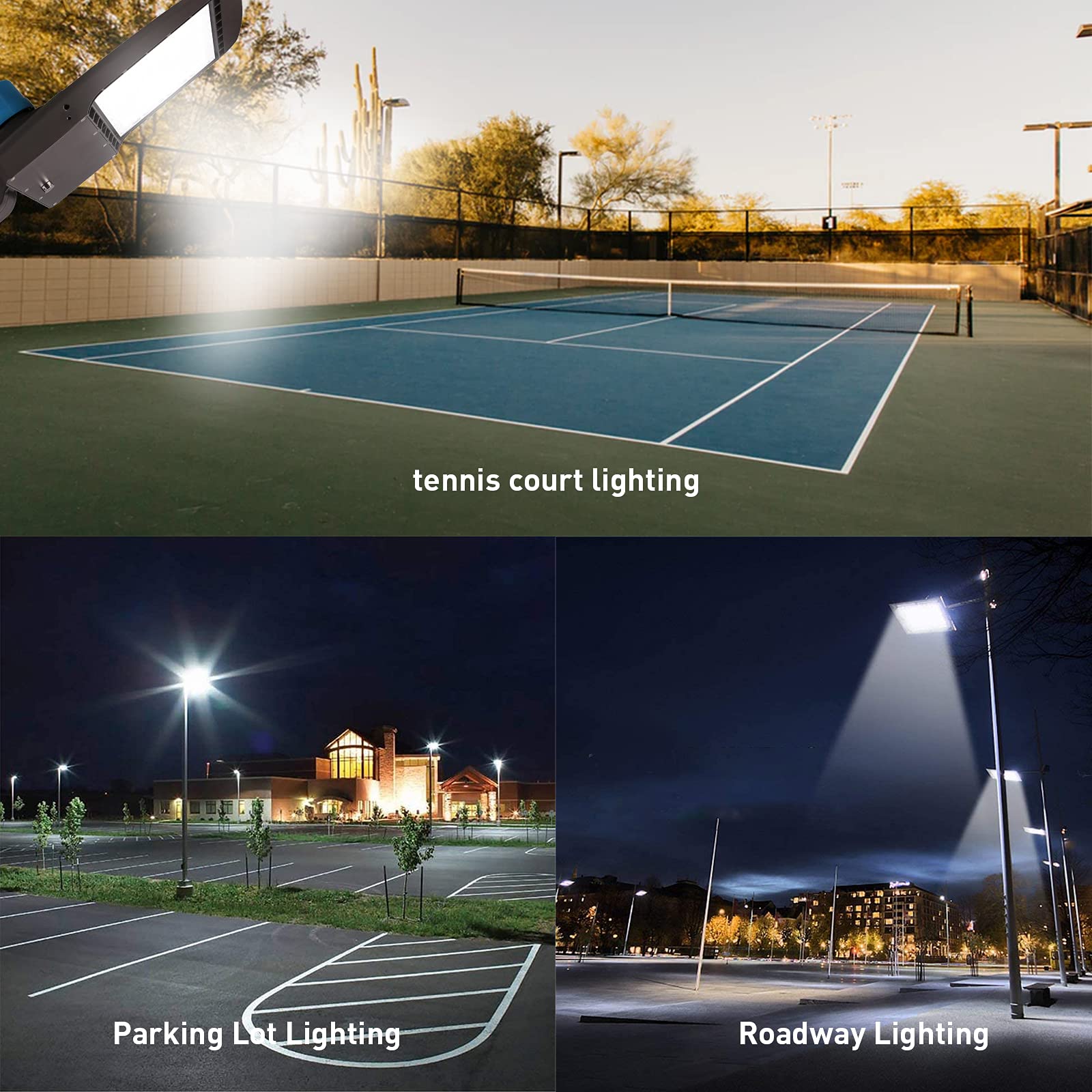 150W LED Parking Lot Lights - 450W MH Equivalent, 21000LM Shoebox Pole Lights, 5000K Cool White - UL & DLC Certified Commercial Area Lighting for Streets, Parking Lots (100-277V AC) - Perfect for Outdoor Security, Warehouse, and Industrial Facilities