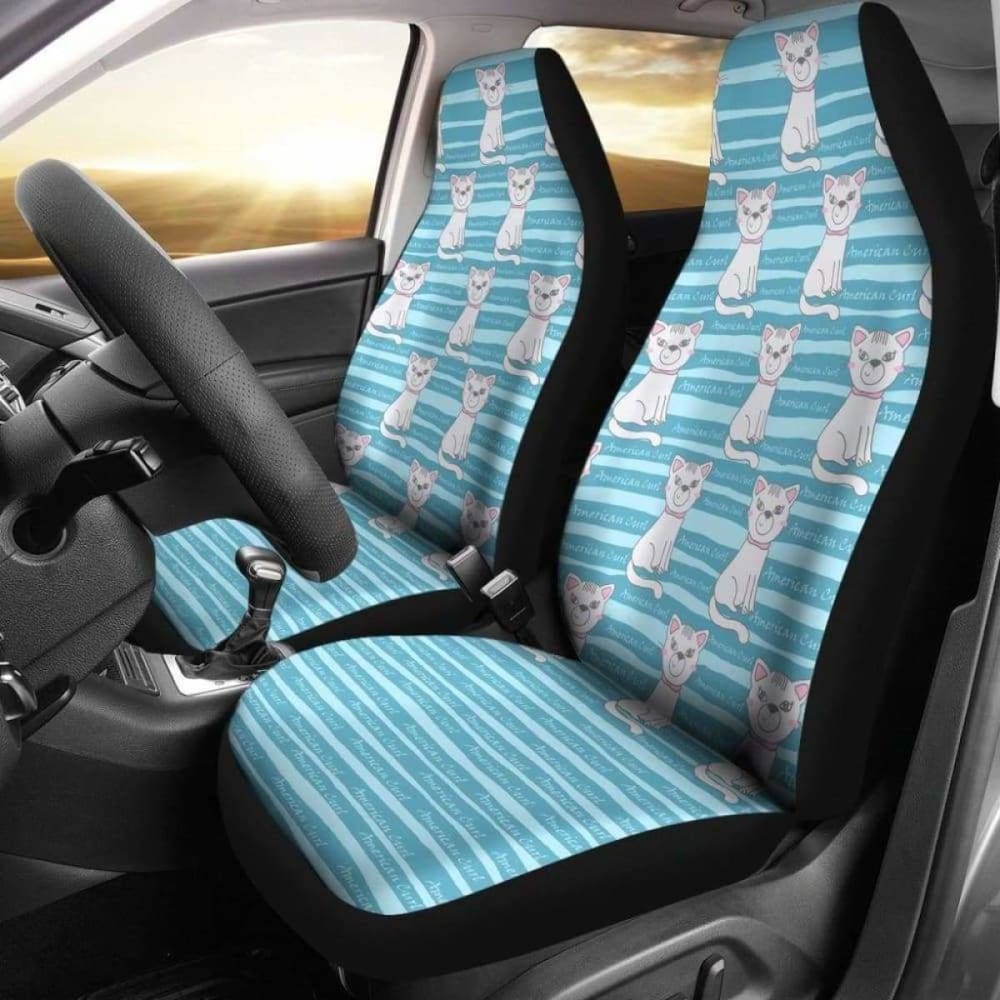 Premium American Curl Car Seat Covers (2-Pack) - Universal Fit for Cars, Trucks & SUVs - Soft & Durable Protection for Pets & Kids - Perfect for Road Trips, Daily Commutes & Outdoor Adventures
