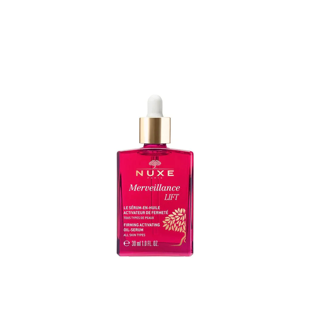 Nuxe Merveillance Lift Firming Activating Oil Serum 30ml - Anti-Aging Face Serum for Wrinkles & Firmness - Perfect for Night Skincare Routine & Daily Hydration