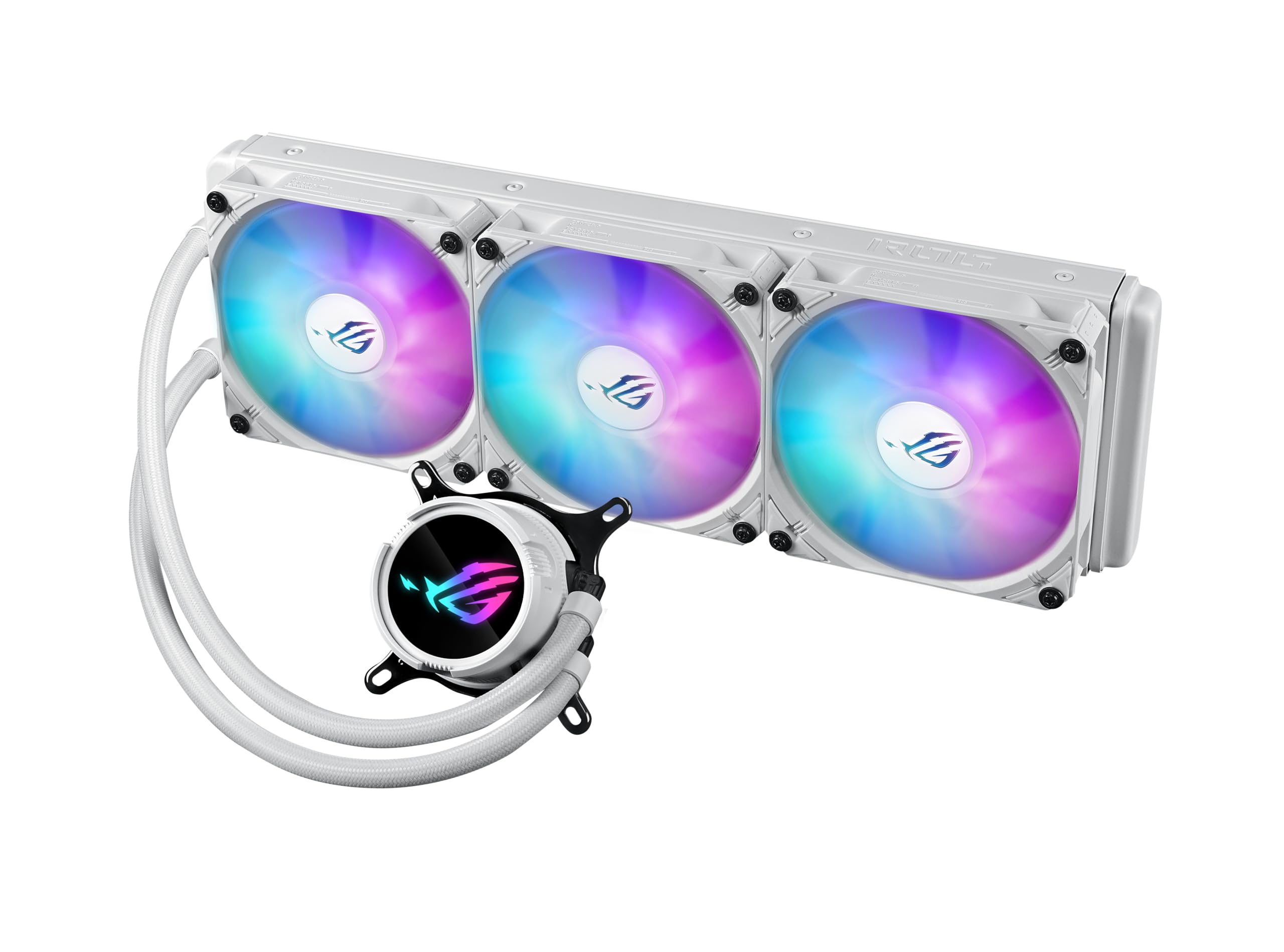 ASUS ROG Strix LC III 360 ARGB White Edition AIO Liquid CPU Cooler - 360° Rotatable Water Block, Gen7 v2 Pump, Premium RGB Fans, 10+ Aura Sync Effects | Perfect for Gaming PCs, Workstations & High-Performance Builds