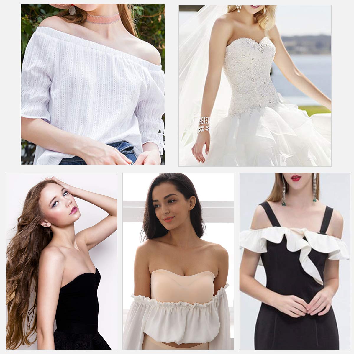 Push Up Bandeau Bra for Women - Wireless Strapless Convertible Bra with Lift Support - Perfect for Backless Dresses, Tanks & Summer Outfits
