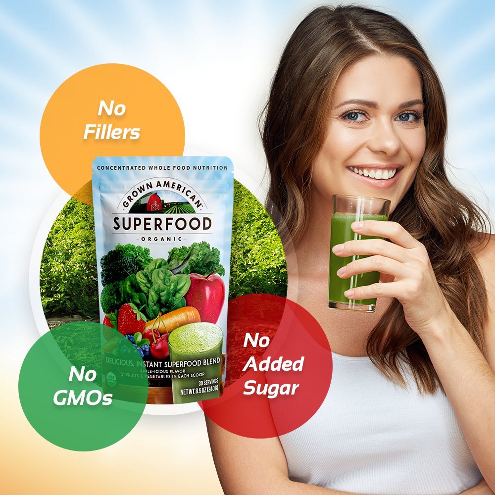 Organic Superfoods for Energy & Immunity - Grown in USA | Perfect for Smoothies, Salads & Healthy Snacking